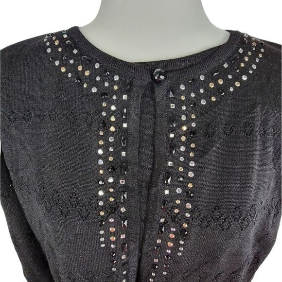 Alfred Dunner Black Layered Sweater Size Medium NWT - Picture 5 of 9